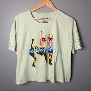 TLC Green Graphic Crop Top XXL
